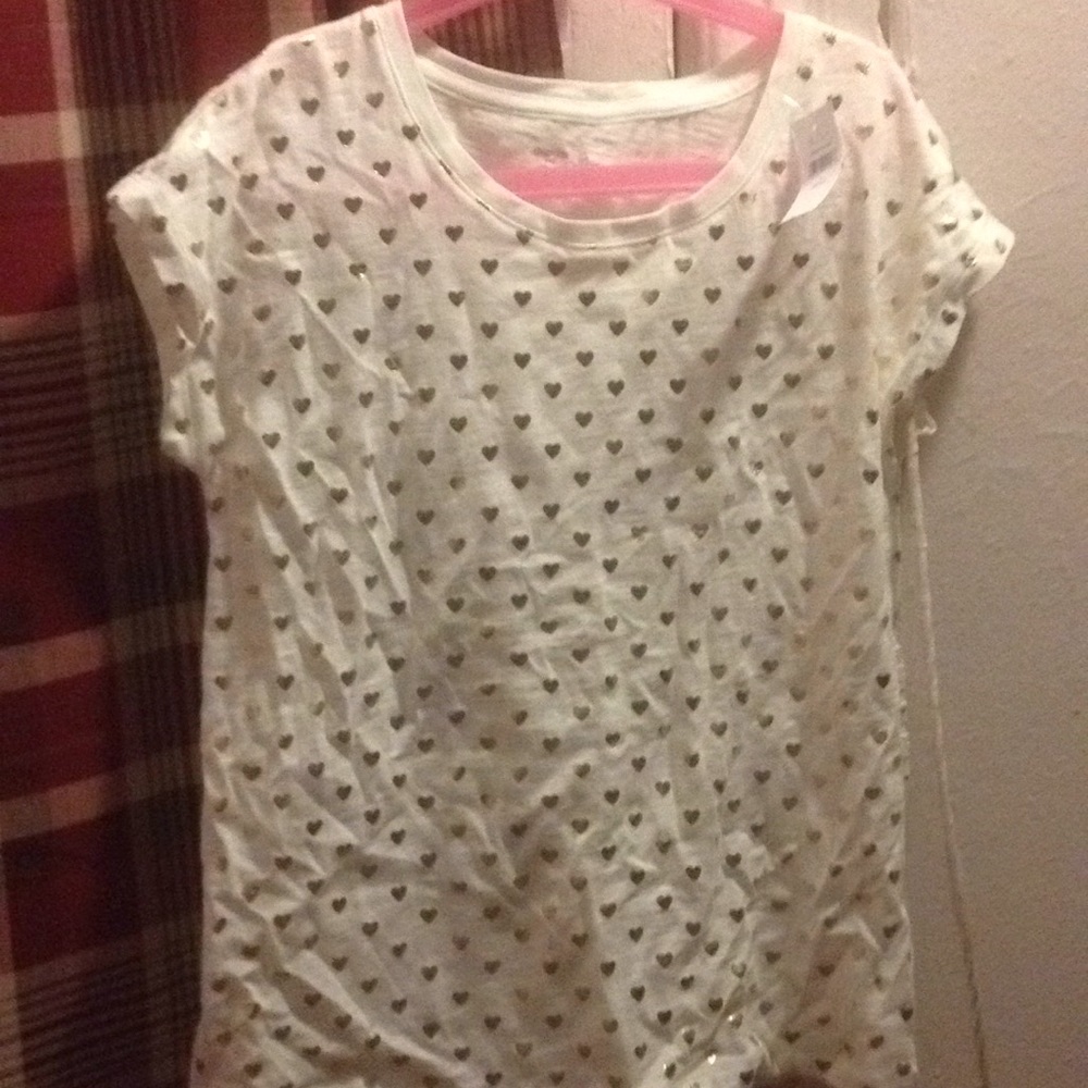 Girls Gold Heart Shirt